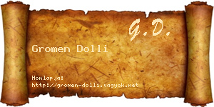 Gromen Dolli névjegykártya